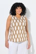 Top, Wabenmuster, A-Linie, Tunika-Ausschnitt, ärmellos