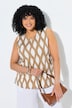Top, Wabenmuster, A-Linie, Tunika-Ausschnitt, ärmellos