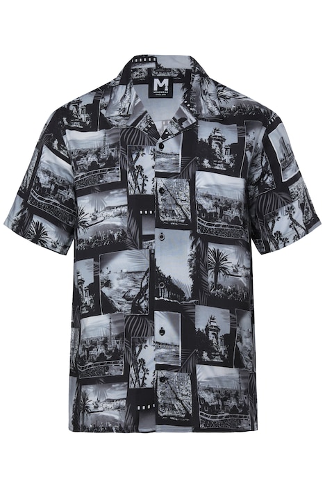 krátké rukávy, celoplošný potisk, cuba límeček, cuba střih, až do velikosti 8XL