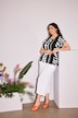 T-shirt, strepen, oversized, ronde hals, korte mouwen