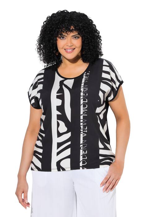 Tričko, proužky, volný střih, kulatý výstřih, polodlouhý rukáv