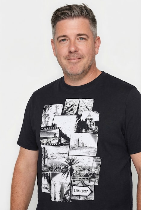 T-Shirt, Print, Halbarm, bis 8 XL