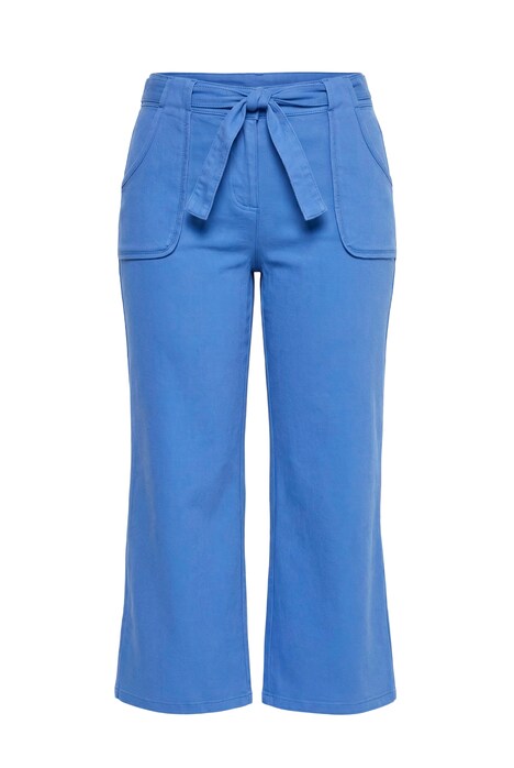 Jeans-Culotte, weites Bein, Elastikbund, Biobaumwolle