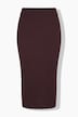 Strickrock, Slim Fit, Midilänge, Elastikbund