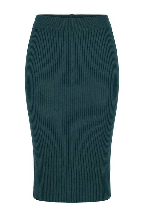 Úpletová sukně, Slim střih, midi délka, elastický pas