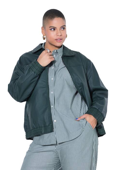 Bluzon, Boxy oversize střih, kožený vzhled, použitý vzhled