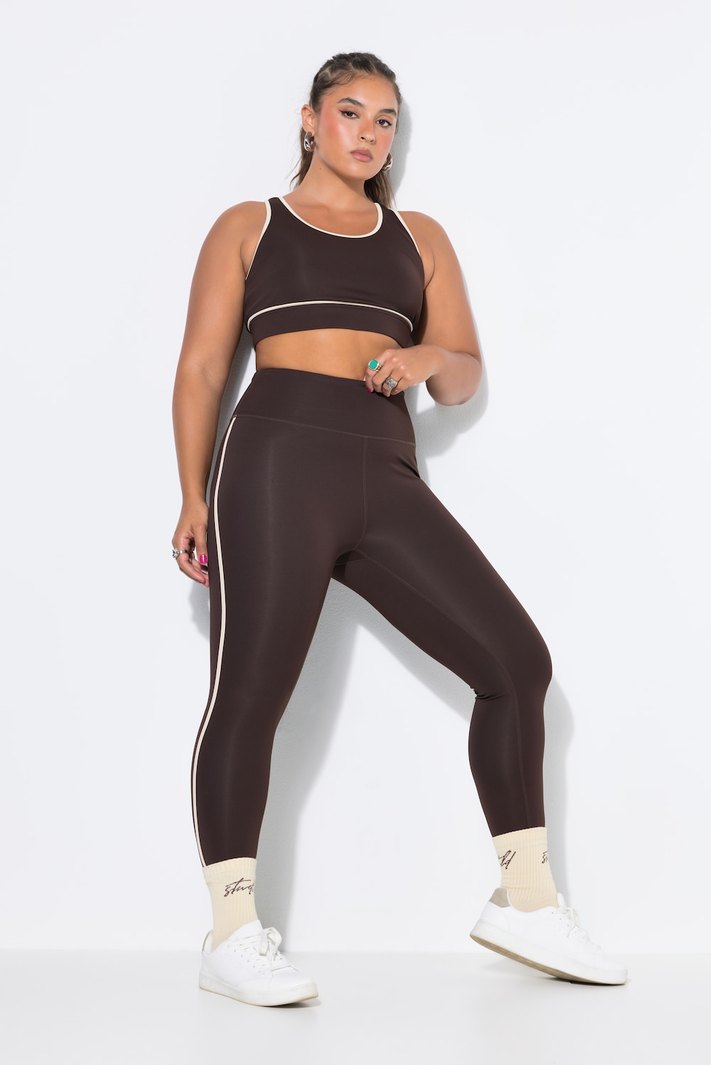 Sport-Tights, High Waist, Seitenstreifen