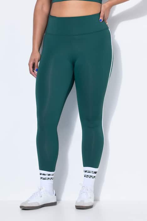 Sportlegging, hoge taille, zijstrepen