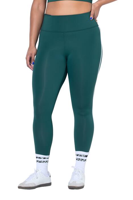 Sportovní kalhoty, vysoký pas, postranní pruhy