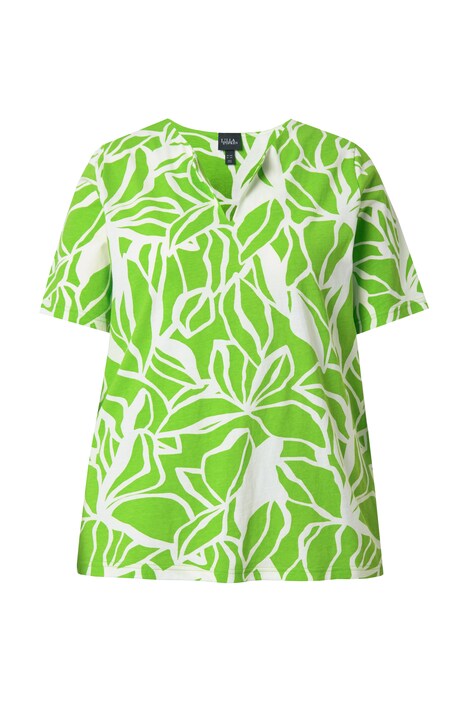 Halenka, listy, V výstřih, polo rukávy