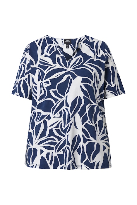 Halenka, listy, V výstřih, polo rukávy