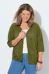 Strickjacke, Streifenstruktur, V-Ausschnitt, 3/4-Arm