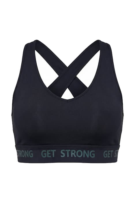 Sportovní bustier, Get Strong, překřížená ramínka na zádech, síťovaná podšívka