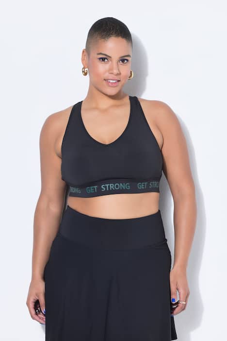 Sporty bustier, Get Strong, krydsede rygstropper, meshfor
