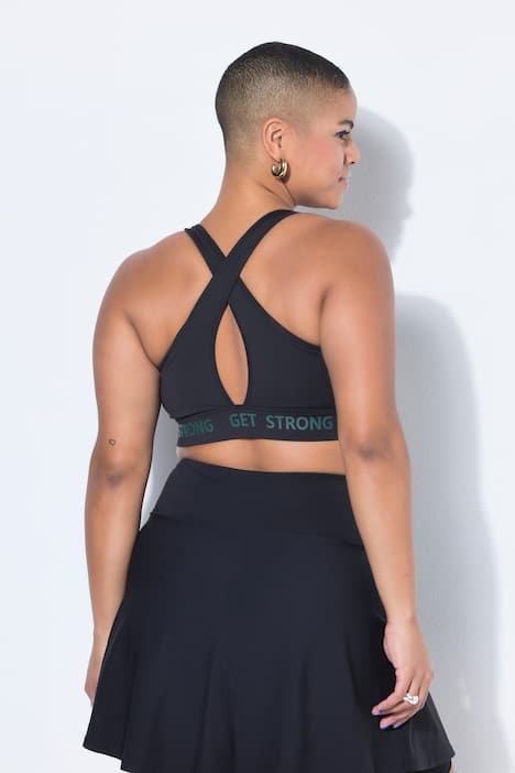 Sporty bustier, Get Strong, krydsede rygstropper, meshfor