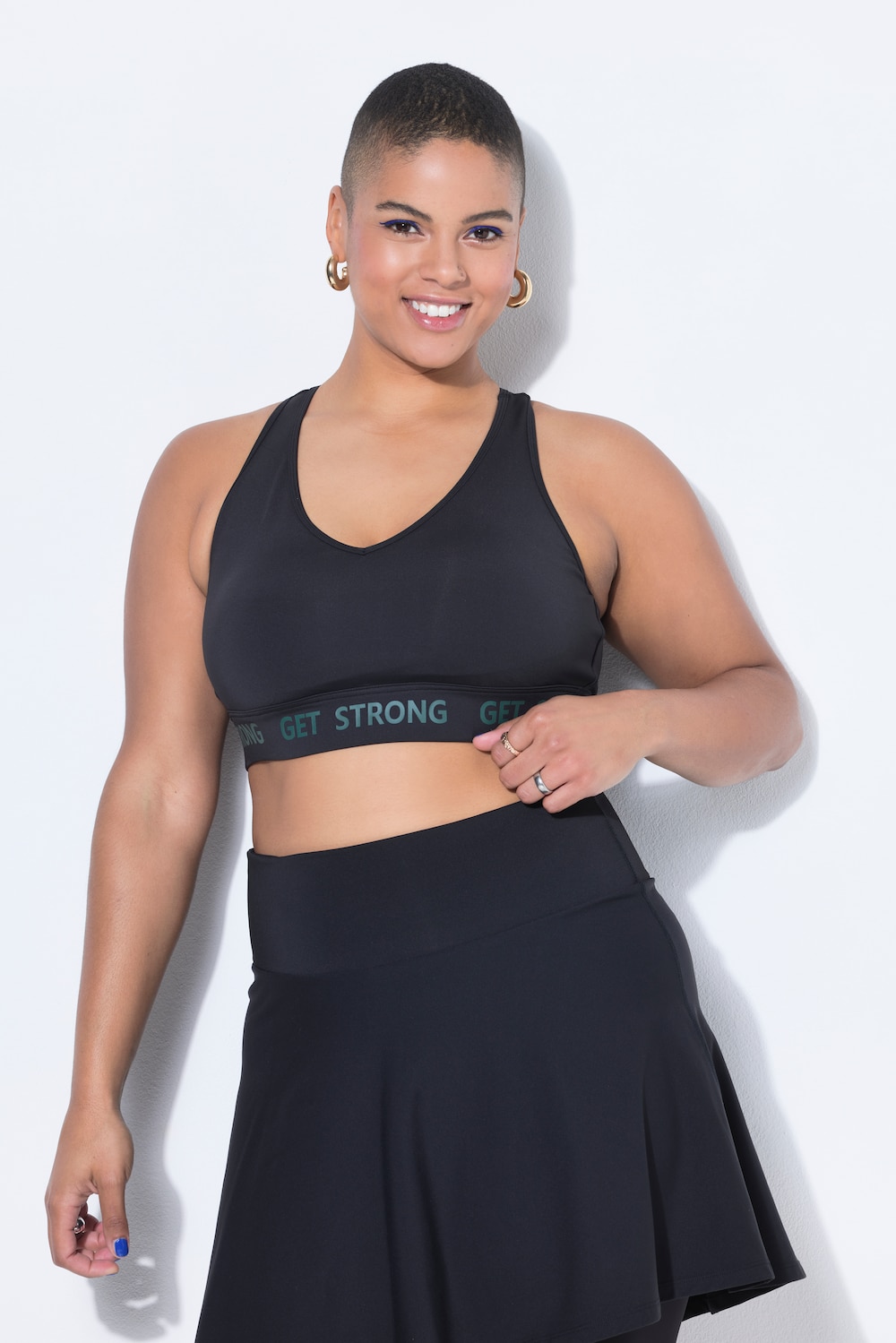 Sporty bustier, Get Strong, krydsede rygstropper, meshfor