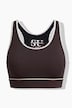 Sport-BH, Kontrastpaspel, Mesh-Futter