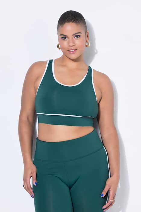 Sportbeha, witte biesjes, mesh-voering