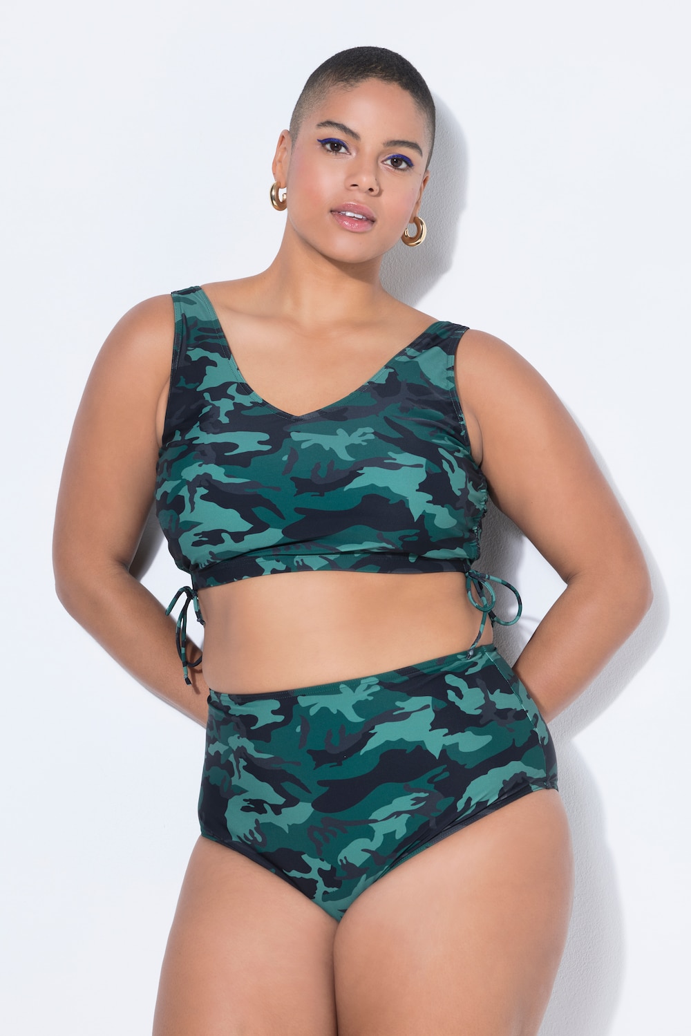 Große Größen Bikini-Top, Damen, türkis, Größe: 50, Polyester/Synthetische Fasern/Elasthan, Studio Untold