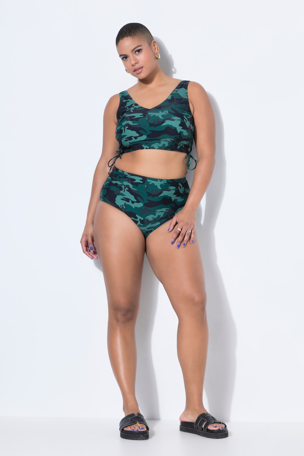 Bikini-Slip, Panty, Camouflage, High Waist, Shaping