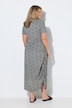 Maxikleid, Fischgrat, Rundhals, Halbarm, Biobaumwolle