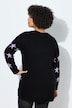 Long-Pullover, oversized, Sterne, Ballon-Langarm