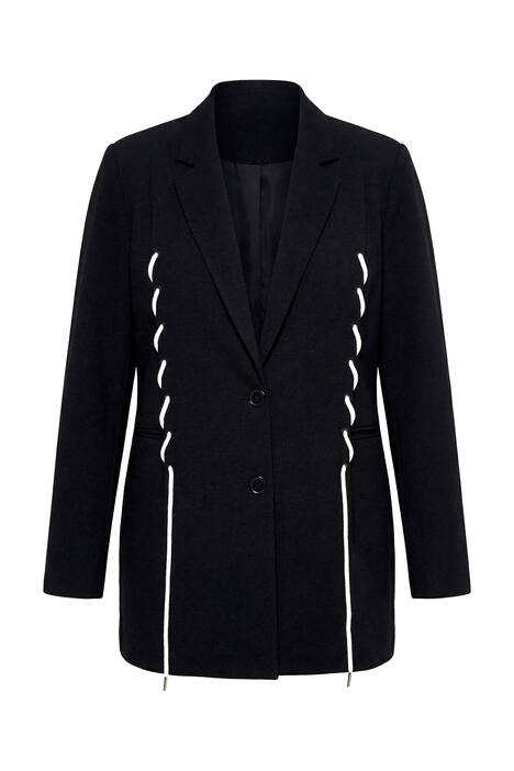 Blejzr, oversize, ozdobné šněrování, dlouhé rukávy