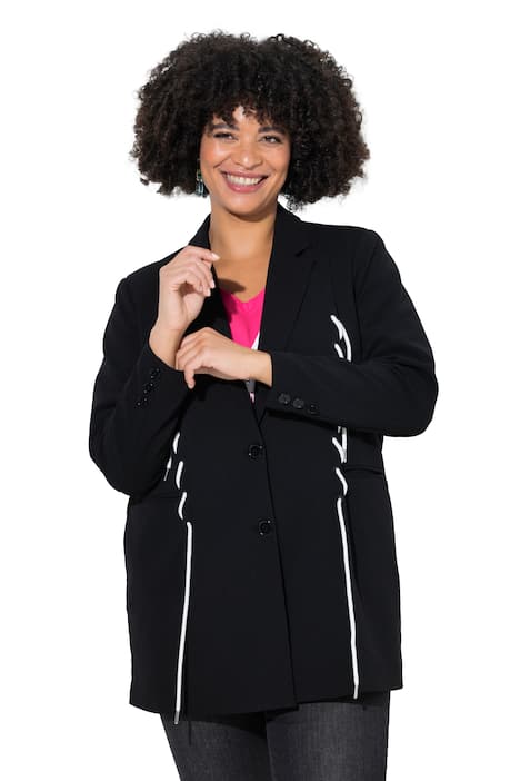 Blejzr, oversize, ozdobné šněrování, dlouhé rukávy