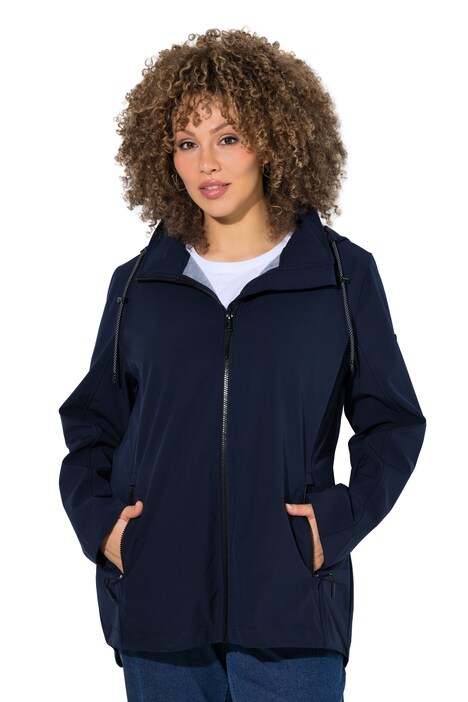 HYPRAR Softshell-Jacke, Kapuze, Zipptaschen, hinten länger