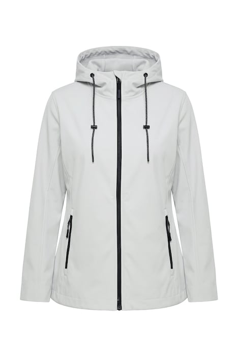 HYPRAR Softshell-Jacke, Kapuze, Zipptaschen, hinten länger