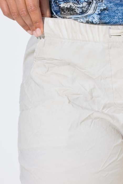 Broek, joggingstijl, crinkle-look, elastische tailleband