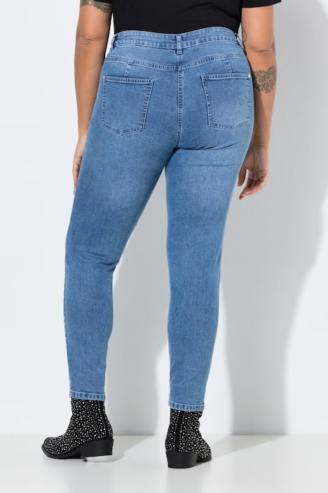 Jeans, Slim Fit, 5-Pocket, Leo-Patches, Moonwashed Denim