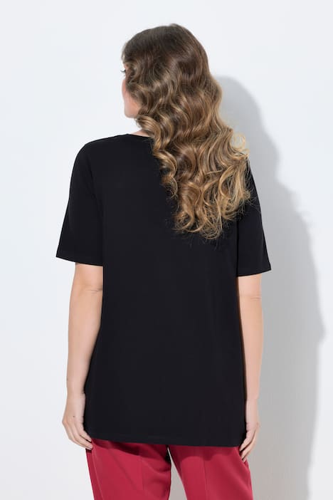 T-Shirt, A-Linie, Eiffelturm mit Herzen, Halbarm