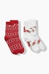 2 Pack Christmas Dachshund Socks