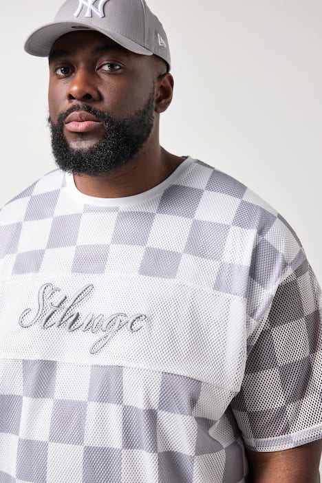 STHUGE T-Shirt, Halbarm, oversized, Mesh, Muster, bis 8 XL