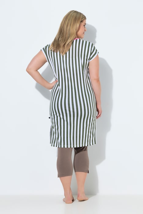 Bigshirt, raidallinen, kirjaimet, pyöreä pääntie, holkkihihat