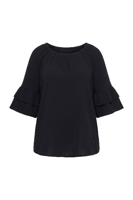 Halenka, áčkový střih, mušelín, elastický Carmen výstřih