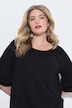 Bluse, A-Linie, Musselin, elastischer Carmen-Ausschnitt