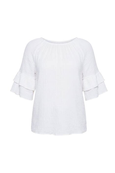 Halenka, áčkový střih, mušelín, elastický Carmen výstřih