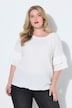 Bluse, A-Linie, Musselin, elastischer Carmen-Ausschnitt