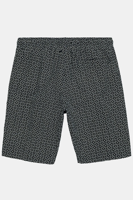 Badeshorts, Beachwear, Seersucker-Struktur, Alloverprint, Elastikbund, bis 8 XL