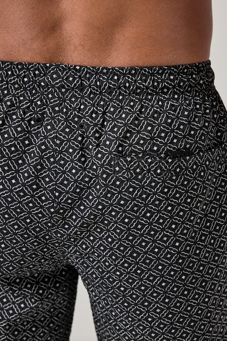 Badeshorts, Beachwear, Seersucker-Struktur, Alloverprint, Elastikbund, bis 8 XL