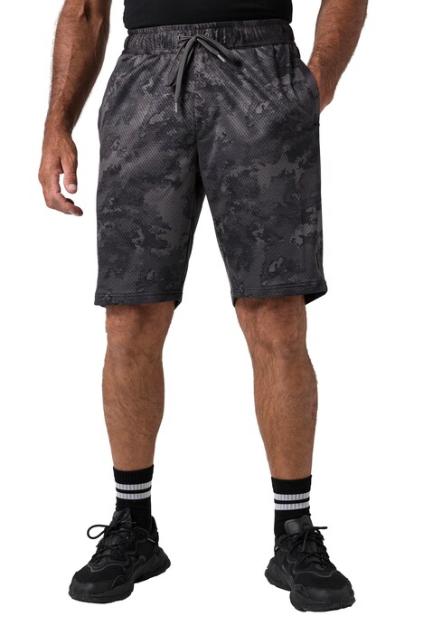 Bermudy, FLEXNAMIC®, fitness, střih na bříško, síťovina, celoplošný potisk, do velikosti 7XL
