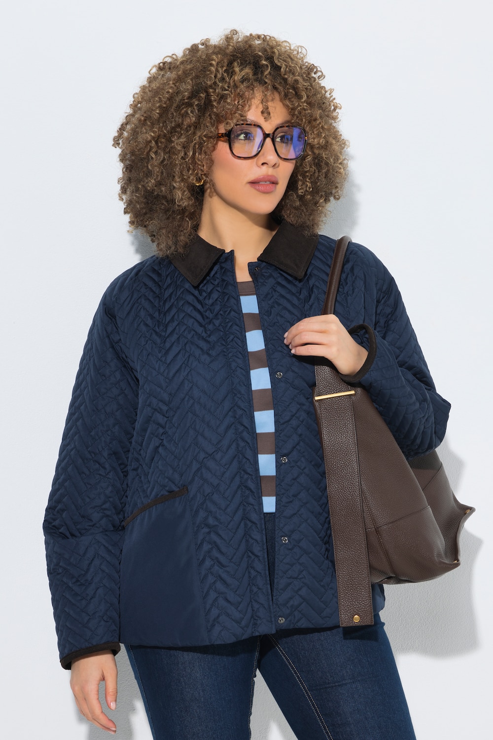 HYPRAR Steppjacke, wasserabweisend, Cordkragen