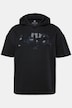 Hoodie Buik-Fit, fitness, korte mouwen, print, tot 7XL