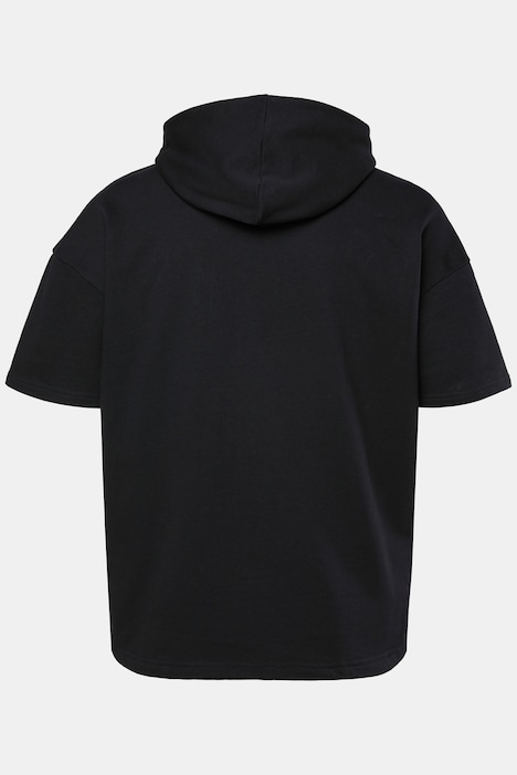 Hoodie Buik-Fit, fitness, korte mouwen, print, tot 7XL
