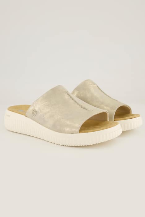 Remonte leren muiltjes, goudkleurige glans, Lite & Soft, wijdte H