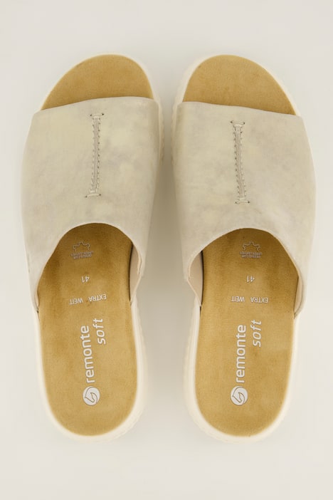 Remonte leren muiltjes, goudkleurige glans, Lite & Soft, wijdte H