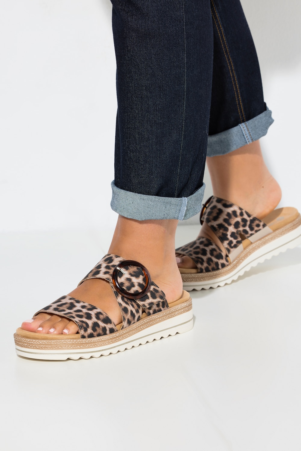 Remonte Pantoletten, Klett, Wechselfussbett, Weite F 1/2