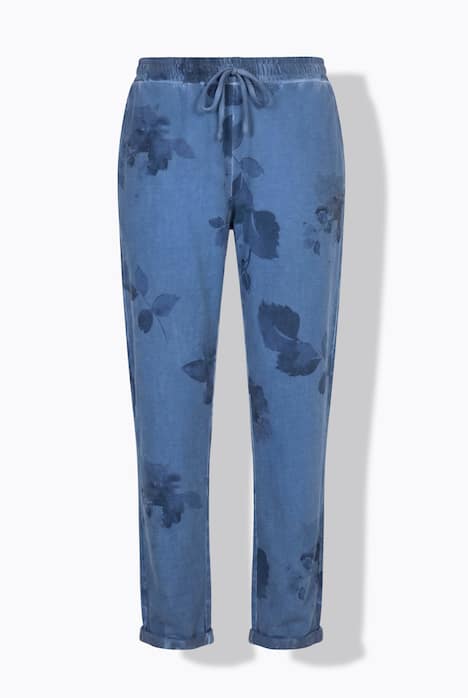 Schlupfhose, Joggpants, Jeansoptik, Blumenmuster